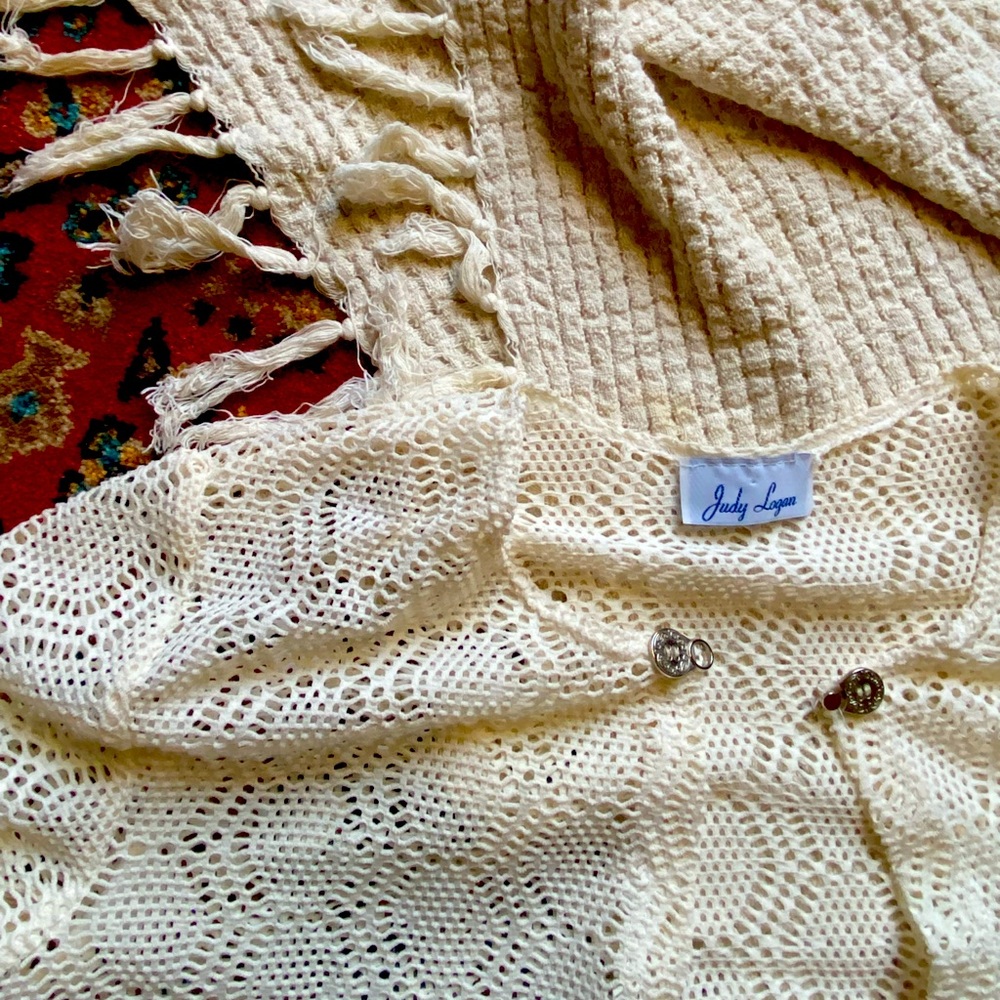 VINTAGE JUDY LOGAN OPEN FRONT SHORT SLEEVE